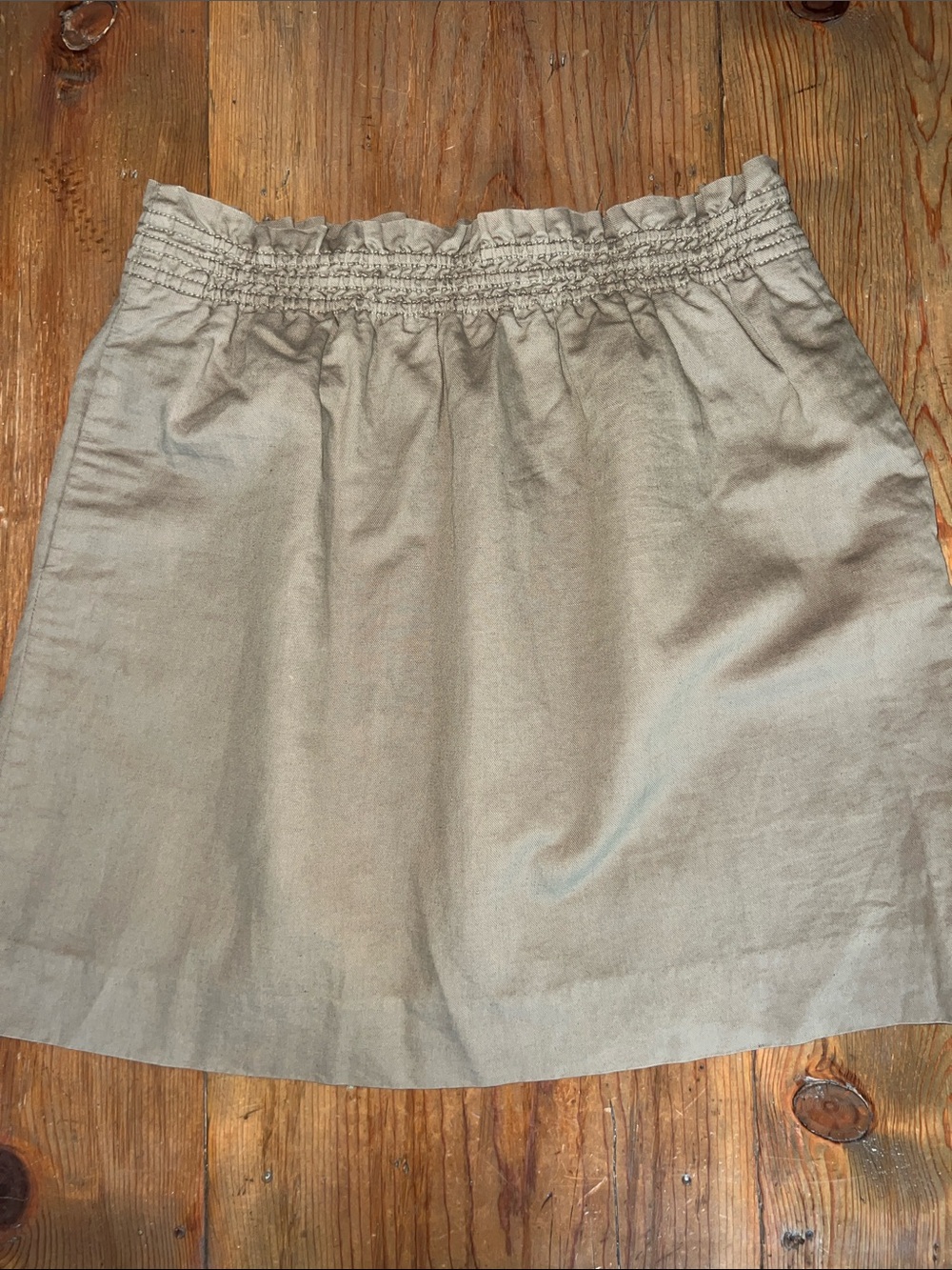 J. Crew Olive-Tone Elastic-Waist Mini Skirt